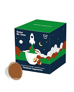 Senso Nocturno Hazelnut Cappuccino package and capsule for Dolce Gusto
