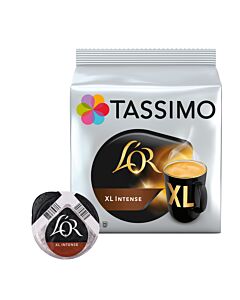 L'OR XL Intense package and capsule for Tassimo
