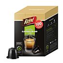 CafÃ© RenÃ© Classico Italiano Big Pack package and capsule for NespressoÂ®